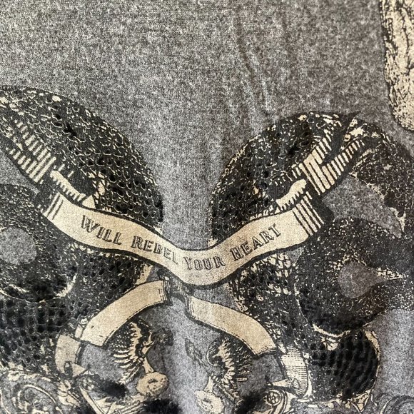 ZARA TRAFALUC Preloved Women's Charcoal Grey T-Shirt design Size S - Picture 6 of 11